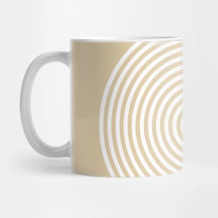 Retro lines and circles neutral mid century modern Mug